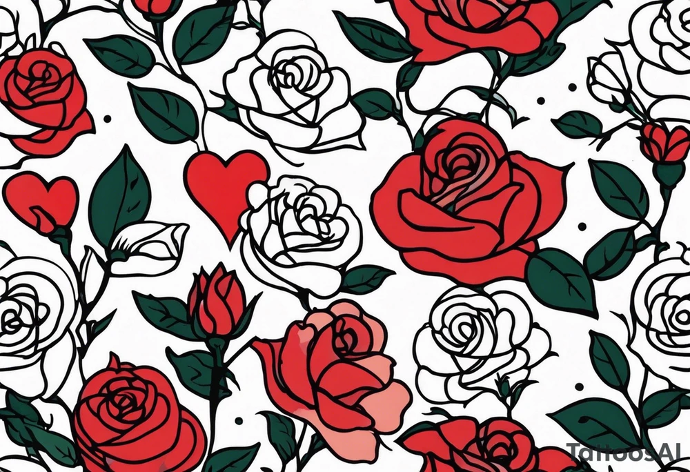 Leuchtturm Stacheldraht Rosen Herz tattoo idea
