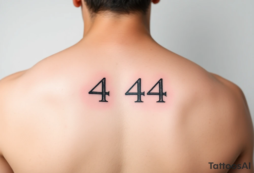 444 number for couples minimalist very small tattoo idea