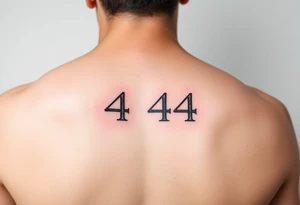 444 number for couples minimalist very small tattoo idea