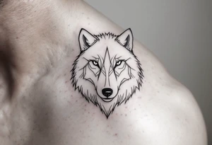 mongolian grey wolf tattoo idea