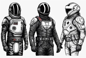 Space man No face tattoo idea