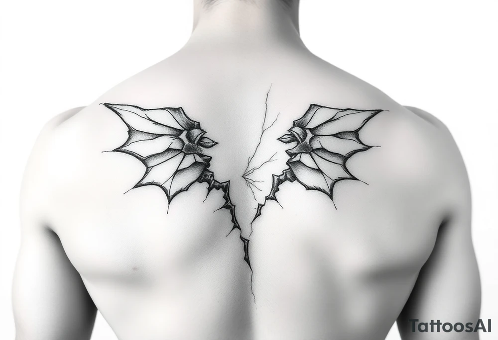 Broken skin tattoo idea