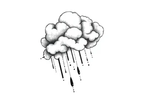 Storm clouds and rain tattoo idea