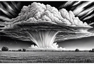 beautiful supercell cloud in vast open Texas lands tattoo idea