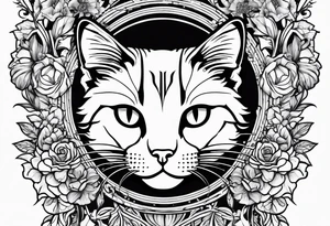 carpentry sleeve, cat tattoo idea