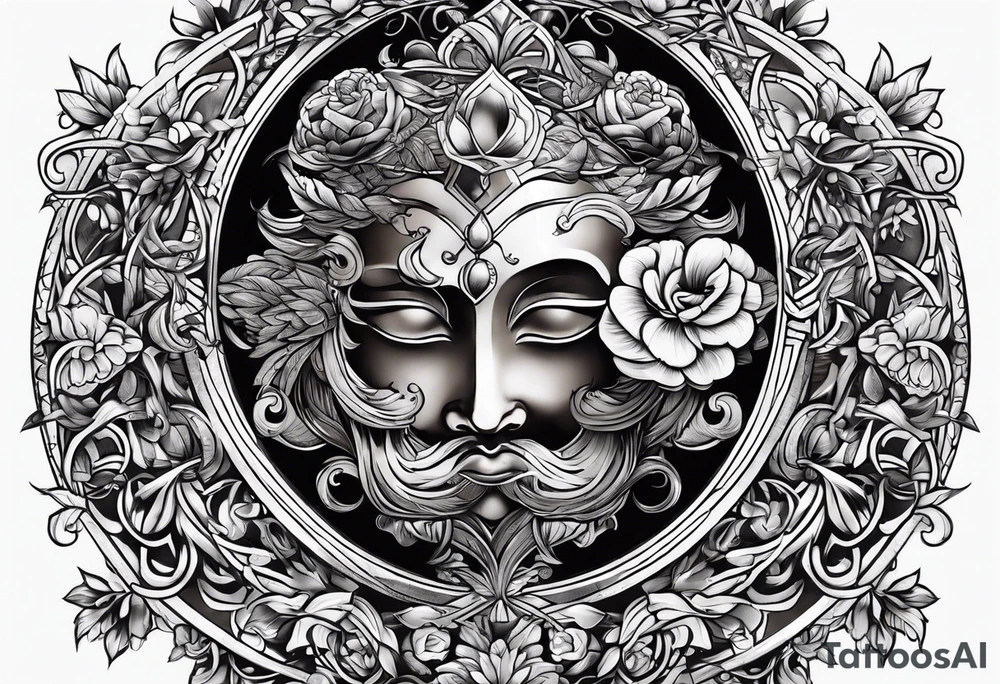 old english brown tattoo idea