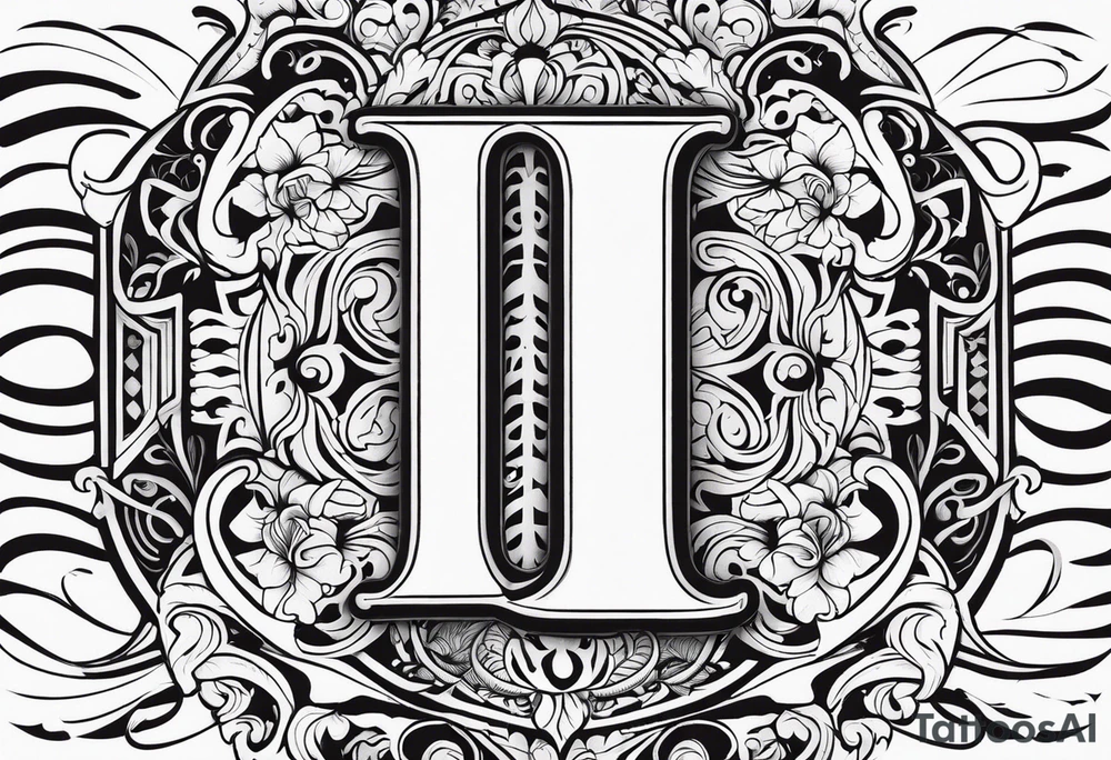 The letter I tattoo idea