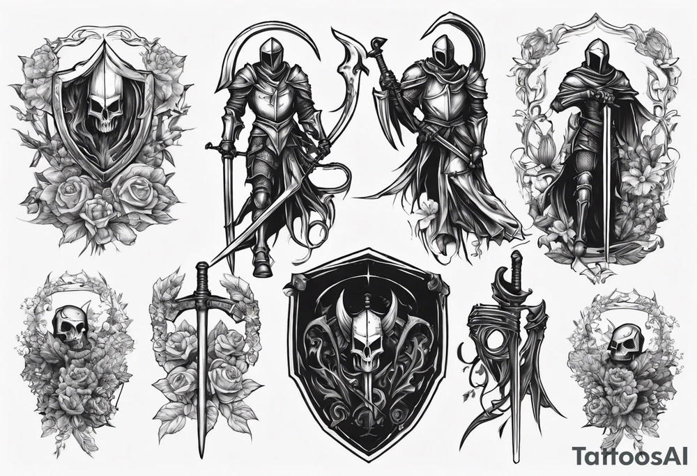 Knight withe the scythe tattoo idea