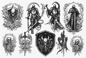 Knight withe the scythe tattoo idea