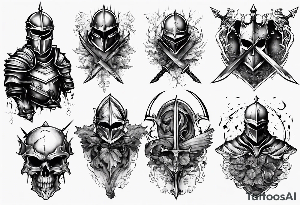fallen knight tattoo idea