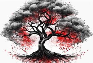 Red-black tree with binary code tattoo idea