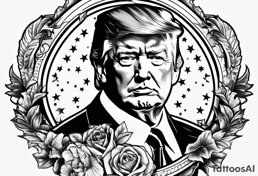 Tattoo stencil of trump tattoo idea