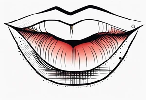 Sexy female lips tattoo idea