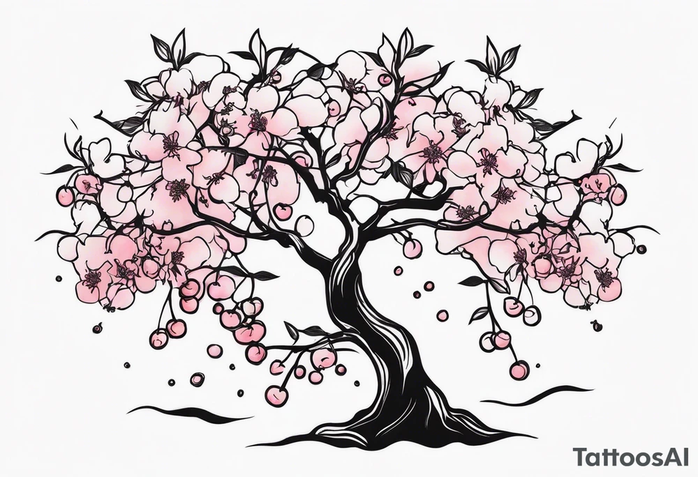 Cherry tree tattoo idea