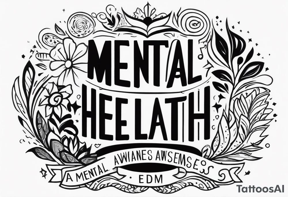 mental health awareness, a passion for EDM music, a first responder past, and internal growth tattoo idea