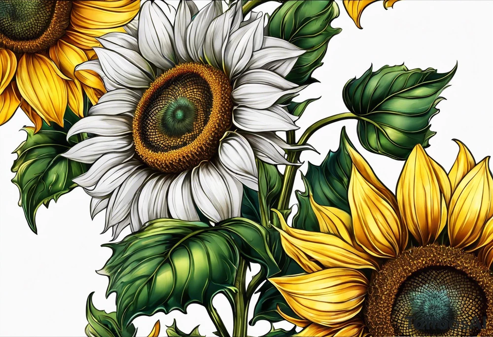 Sunflower for a male tattoo tattoo idea