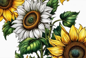 Sunflower for a male tattoo tattoo idea