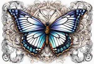 butterfly made of viscerae tattoo idea