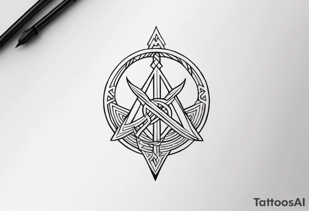 Nordic, viking small and dainty symbol tattoo idea