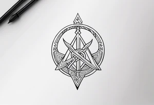 Nordic, viking small and dainty symbol tattoo idea