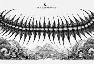 Centipede spine tattoo tattoo idea
