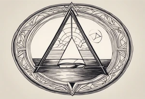 simple letter delta inside a circle tattoo idea