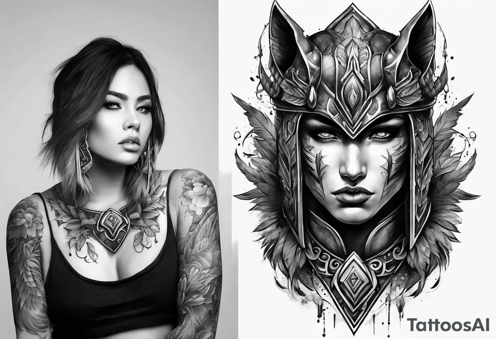 Defiant warrior tattoo idea