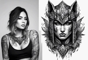 Defiant warrior tattoo idea