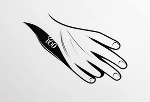 hand and paw tattoo with Mikasa name tattoo idea