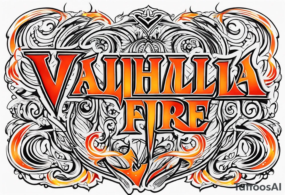 Valhalla on fire tattoo idea