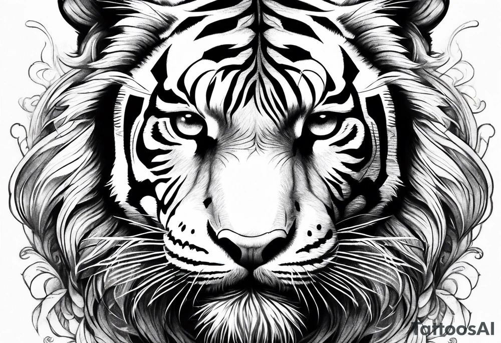 powerful tiger tattoo idea