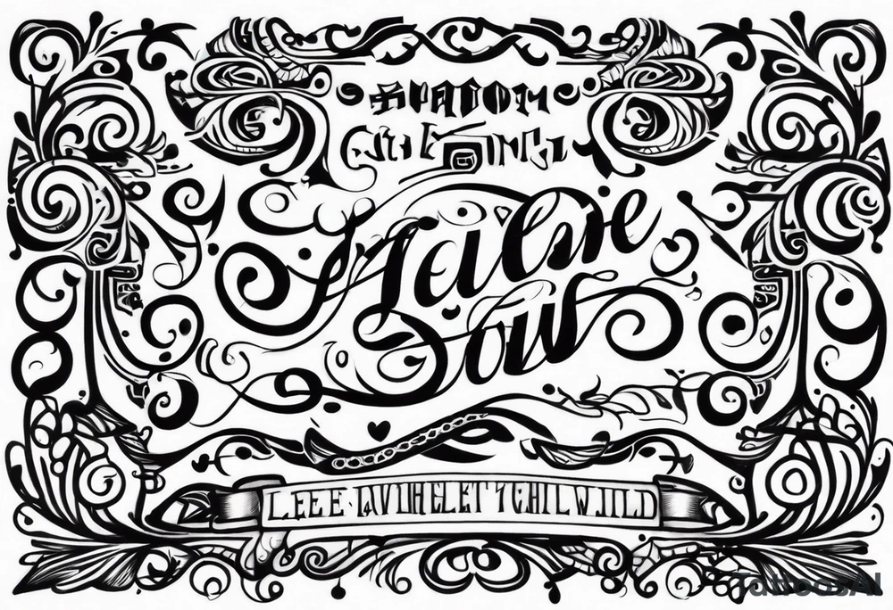 Curly font 
 Lee tattoo idea