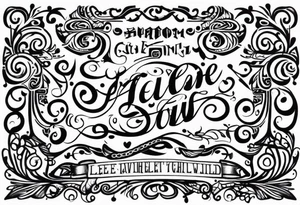 Curly font 
 Lee tattoo idea