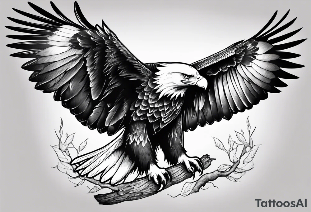 Eagle with compast tattoo idea
