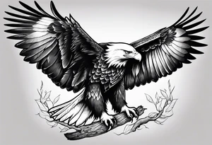 Eagle with compast tattoo idea