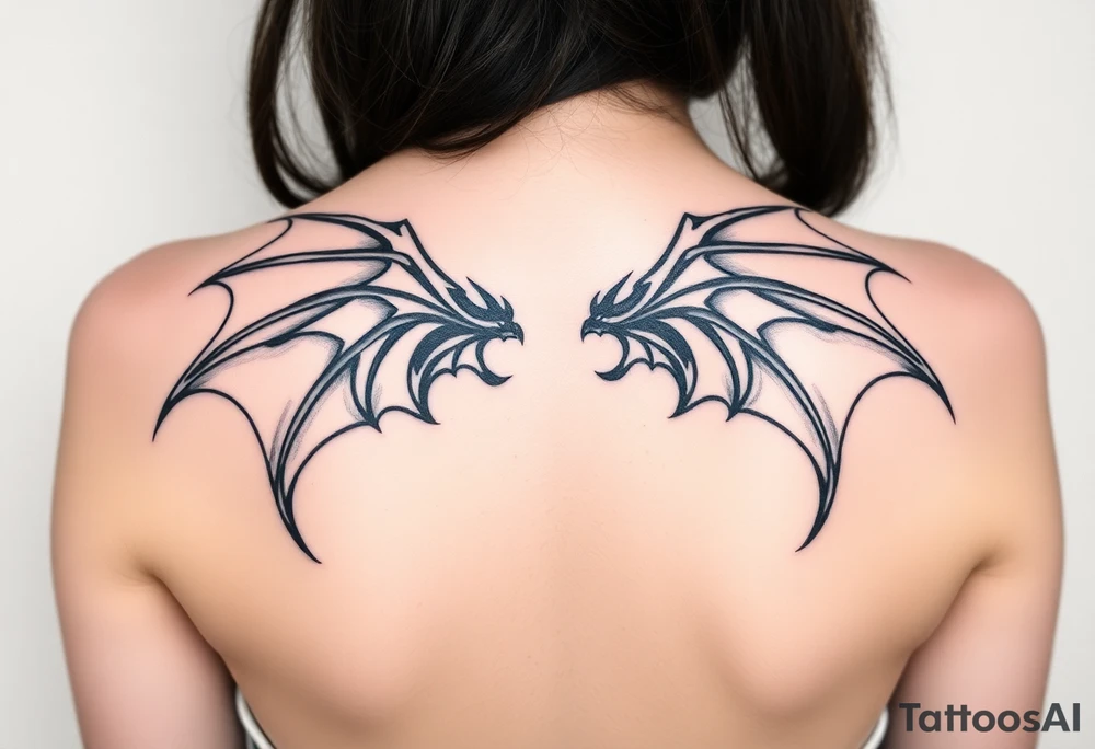 Dragon wings tattoo idea