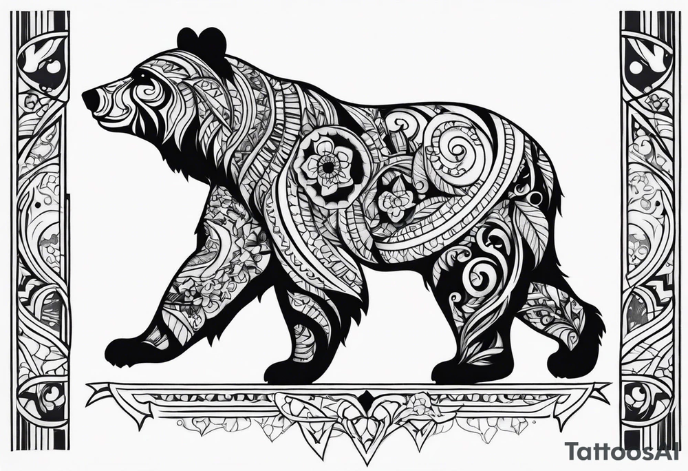Dancing bear tattoo idea