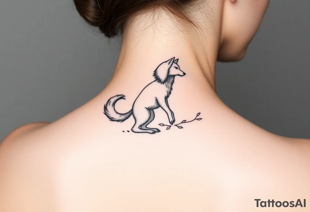 Little red riding hood nursery rhyme big bad wolf tattoo idea