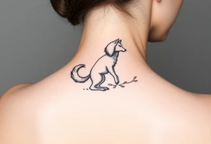 Little red riding hood nursery rhyme big bad wolf tattoo idea