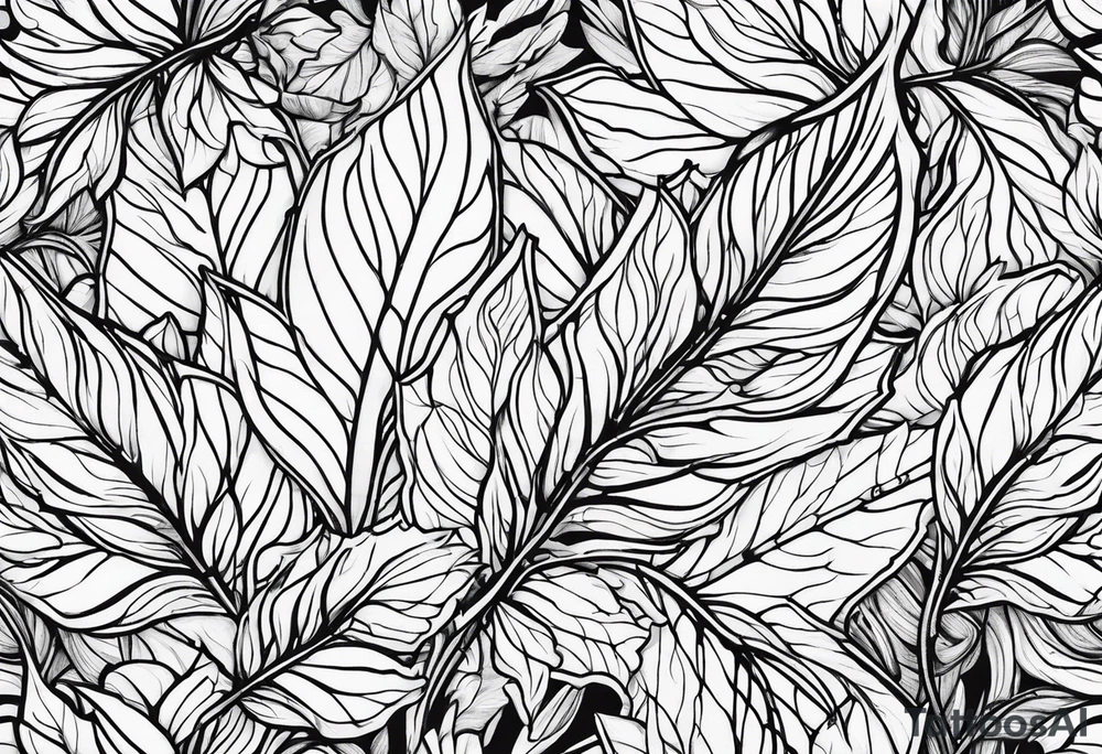 Leaf work tattoo idea