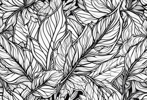 Leaf work tattoo idea