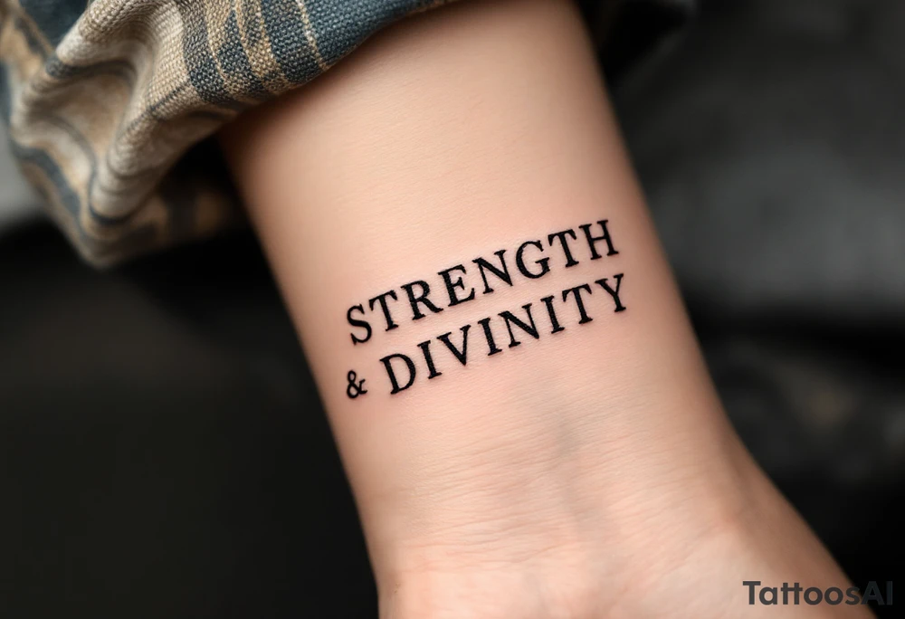STRENGTH
DIVINITY tattoo idea