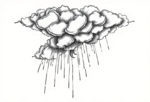 Storm clouds and rain tattoo idea
