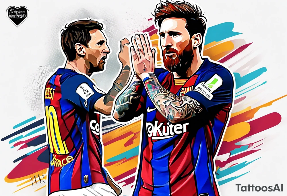 mini messi tattoo idea