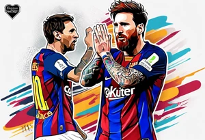 mini messi tattoo idea