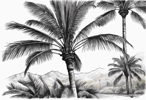 tall quindio wax palm tattoo idea