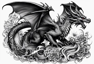 fairy and a dragon tattoo idea