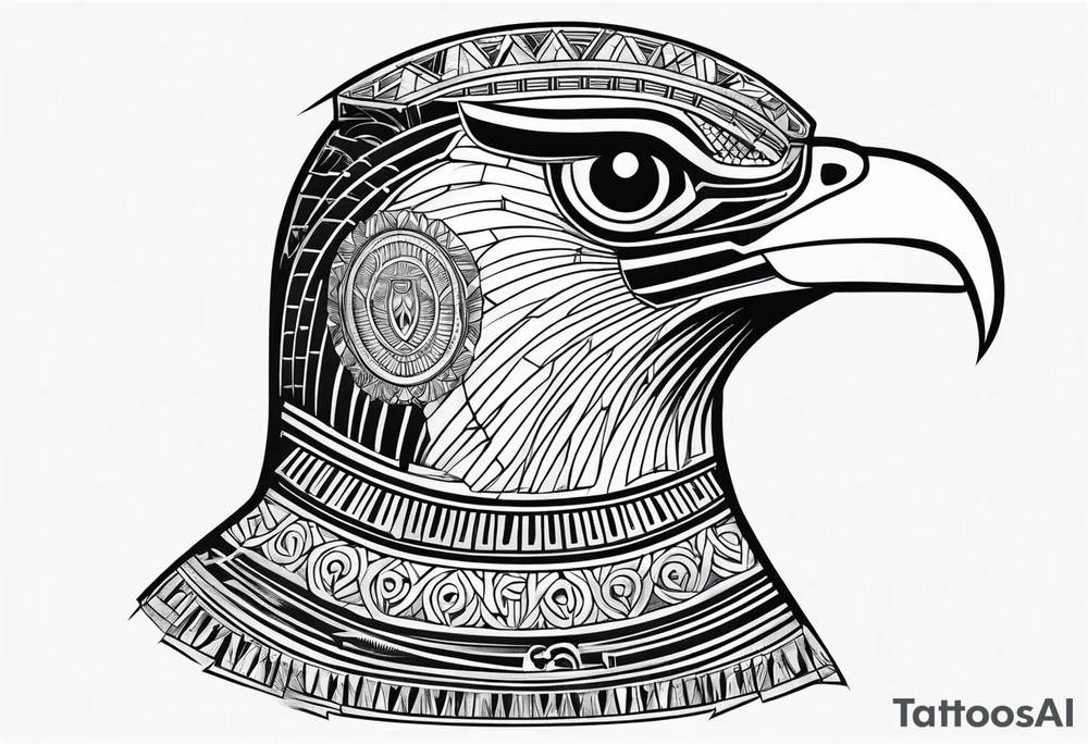egyptian ba bird, human head tattoo idea