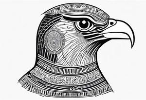 egyptian ba bird, human head tattoo idea