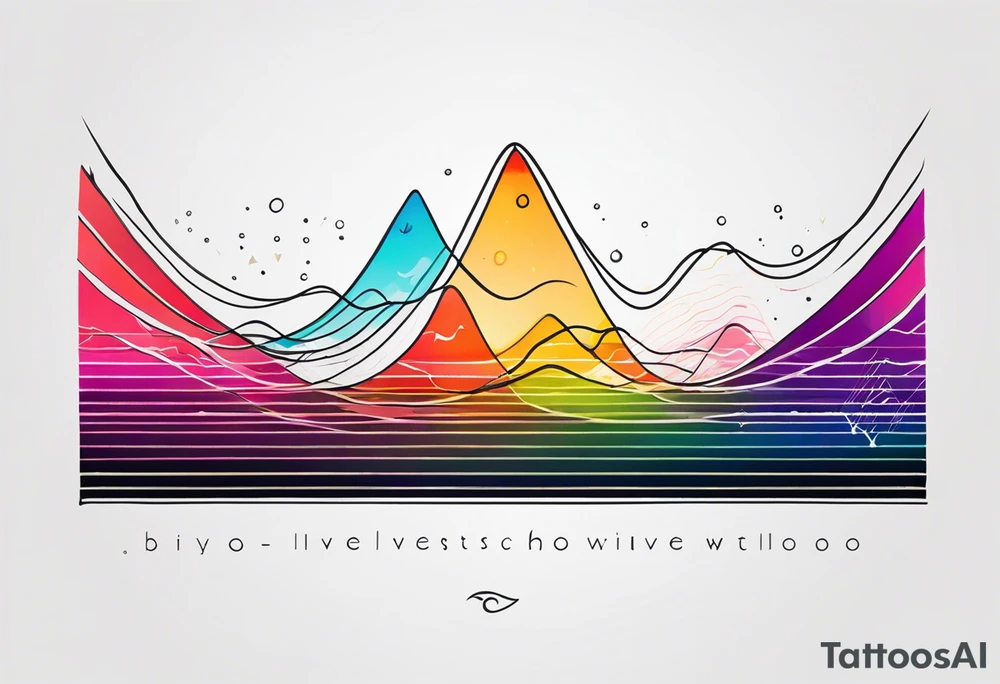 sound wave spectrum tattoo idea